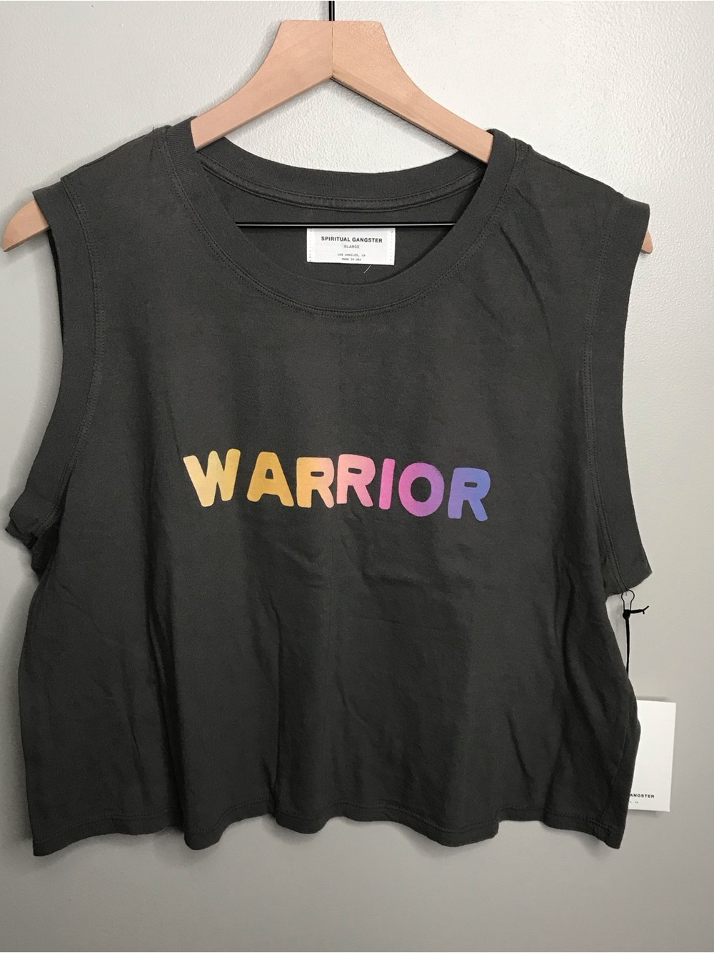 Spiritual Gangster Muscle Tank with 'WARRIOR' Print Size XL